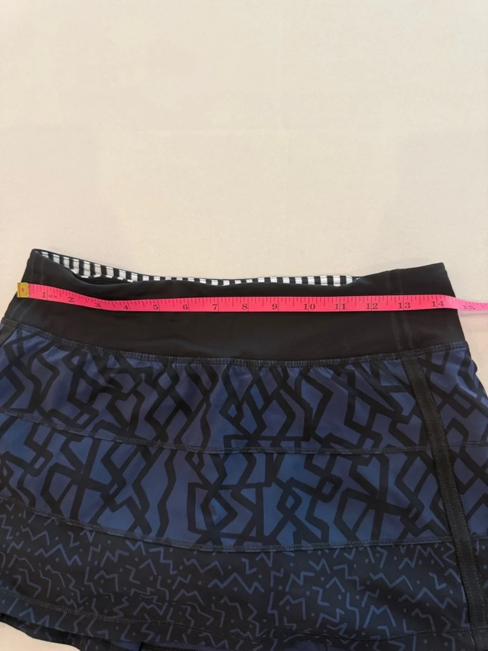 lululemon athletica Navy and Black Patterned Athletic Skort